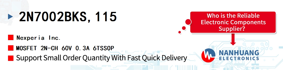 2N7002BKS,115 Nexperia MOSFET 2N-CH 60V 0.3A 6TSSOP