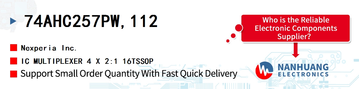 74AHC257PW,112 Nexperia IC MULTIPLEXER 4 X 2:1 16TSSOP