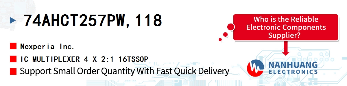 74AHCT257PW,118 Nexperia IC MULTIPLEXER 4 X 2:1 16TSSOP