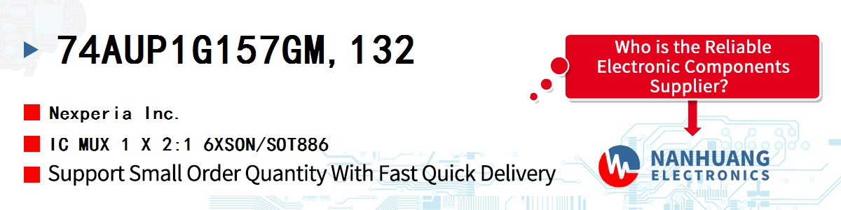 74AUP1G157GM,132 Nexperia IC MUX 1 X 2:1 6XSON/SOT886