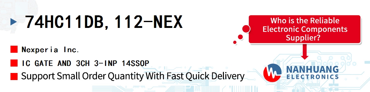 74HC11DB,112-NEX Nexperia IC GATE AND 3CH 3-INP 14SSOP