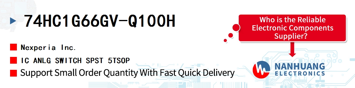 74HC1G66GV-Q100H Nexperia IC ANLG SWITCH SPST 5TSOP