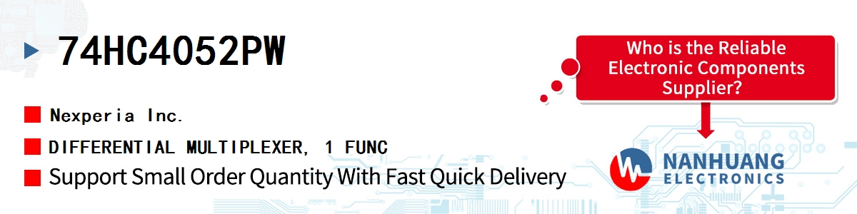 74HC4052PW Nexperia DIFFERENTIAL MULTIPLEXER, 1 FUNC