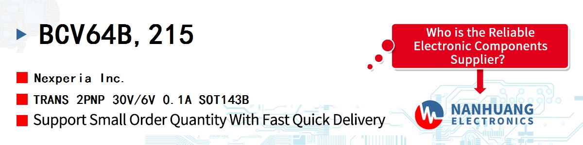 BCV64B,215 Nexperia TRANS 2PNP 30V/6V 0.1A SOT143B