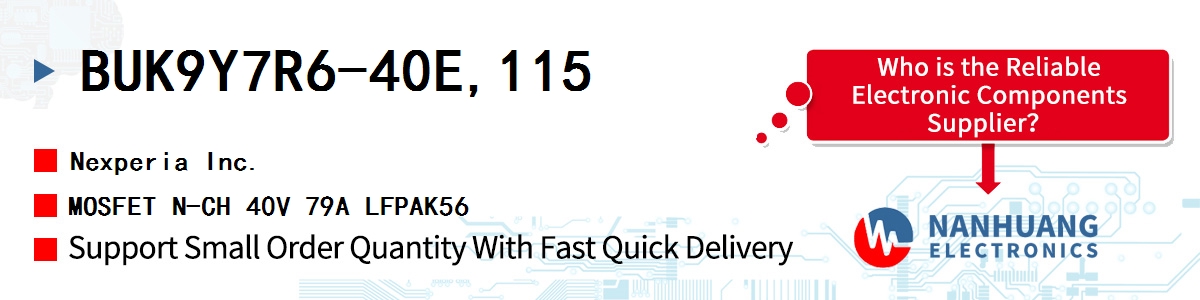 BUK9Y7R6-40E,115 Nexperia MOSFET N-CH 40V 79A LFPAK56