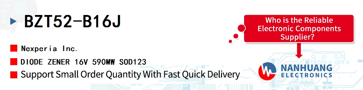 BZT52-B16J Nexperia DIODE ZENER 16V 590MW SOD123