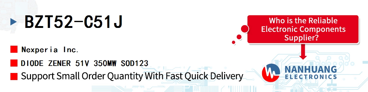 BZT52-C51J Nexperia DIODE ZENER 51V 350MW SOD123