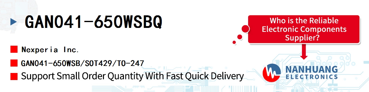 GAN041-650WSBQ Nexperia GAN041-650WSB/SOT429/TO-247