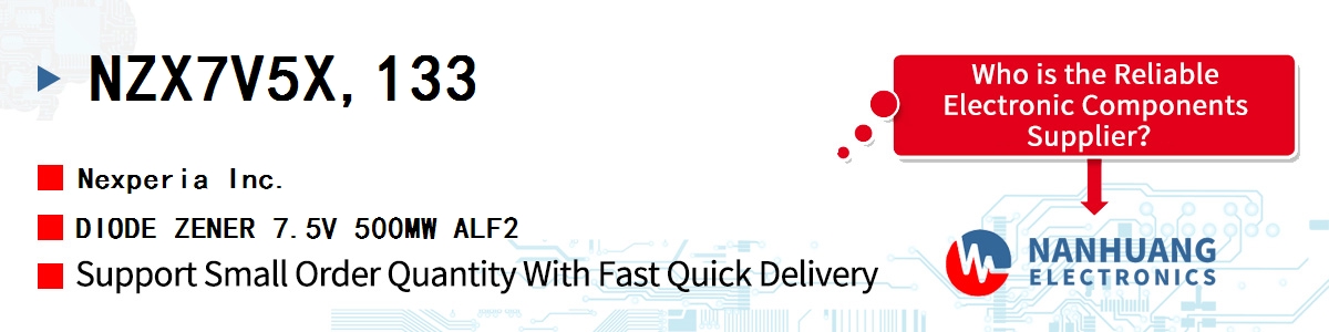NZX7V5X,133 Nexperia DIODE ZENER 7.5V 500MW ALF2