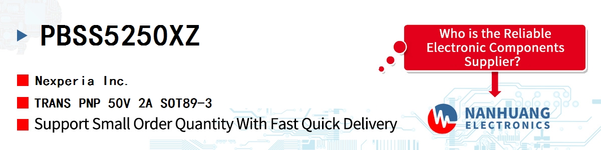 PBSS5250XZ Nexperia TRANS PNP 50V 2A SOT89-3