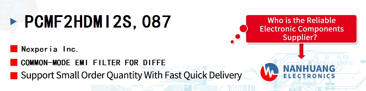PCMF2HDMI2S,087 Nexperia COMMON-MODE EMI FILTER FOR DIFFE