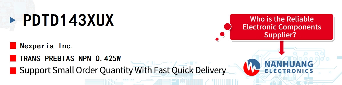 PDTD143XUX Nexperia TRANS PREBIAS NPN 0.425W