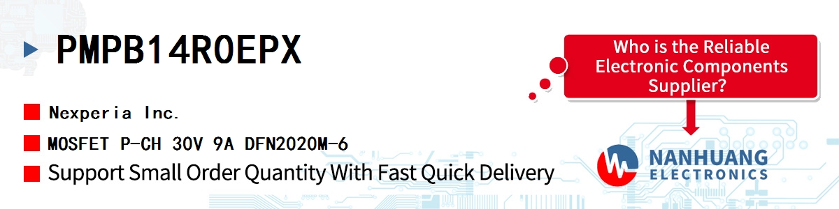 PMPB14R0EPX Nexperia MOSFET P-CH 30V 9A DFN2020M-6